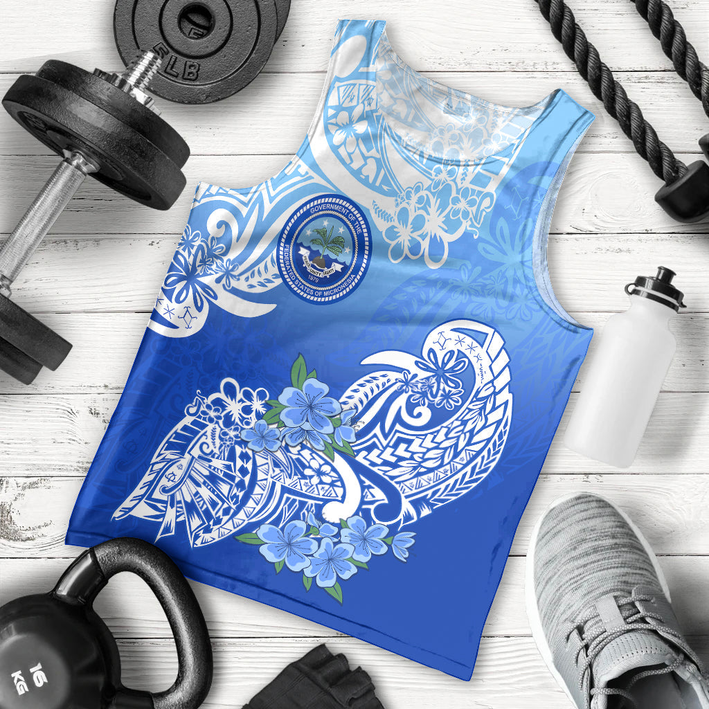 Federated States Of Micronesia Men Tank Top Polynesian Floral Tribal