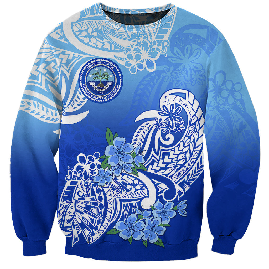 Federated States Of Micronesia Sweatshirt Polynesian Floral Tribal