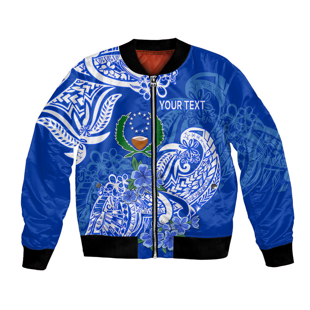 (Custom Personalised) FSM Pohnpei State Bomber Jacket Polynesian Floral Tribal
