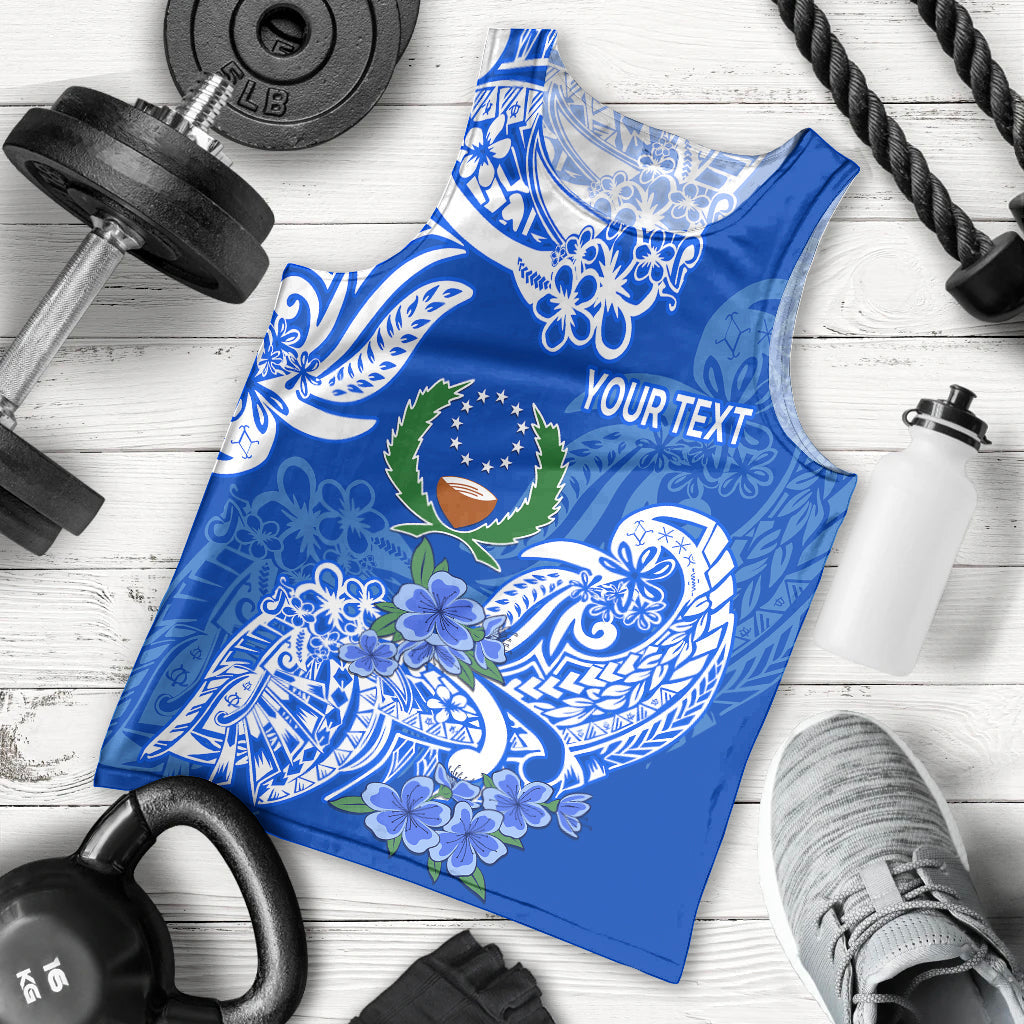 Custom Personalised FSM Pohnpei State Men Tank Top Polynesian Floral Tribal
