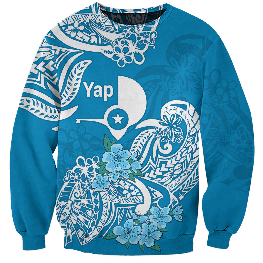 FSM Yap State Sweatshirt Polynesian Floral Tribal