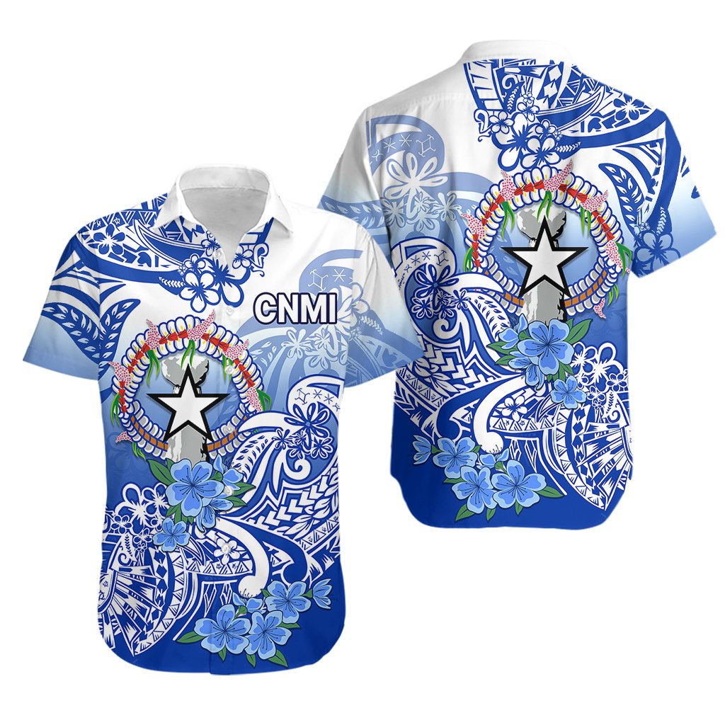 Northern Mariana Islands Hawaiian Shirt Polynesian Floral Tribal