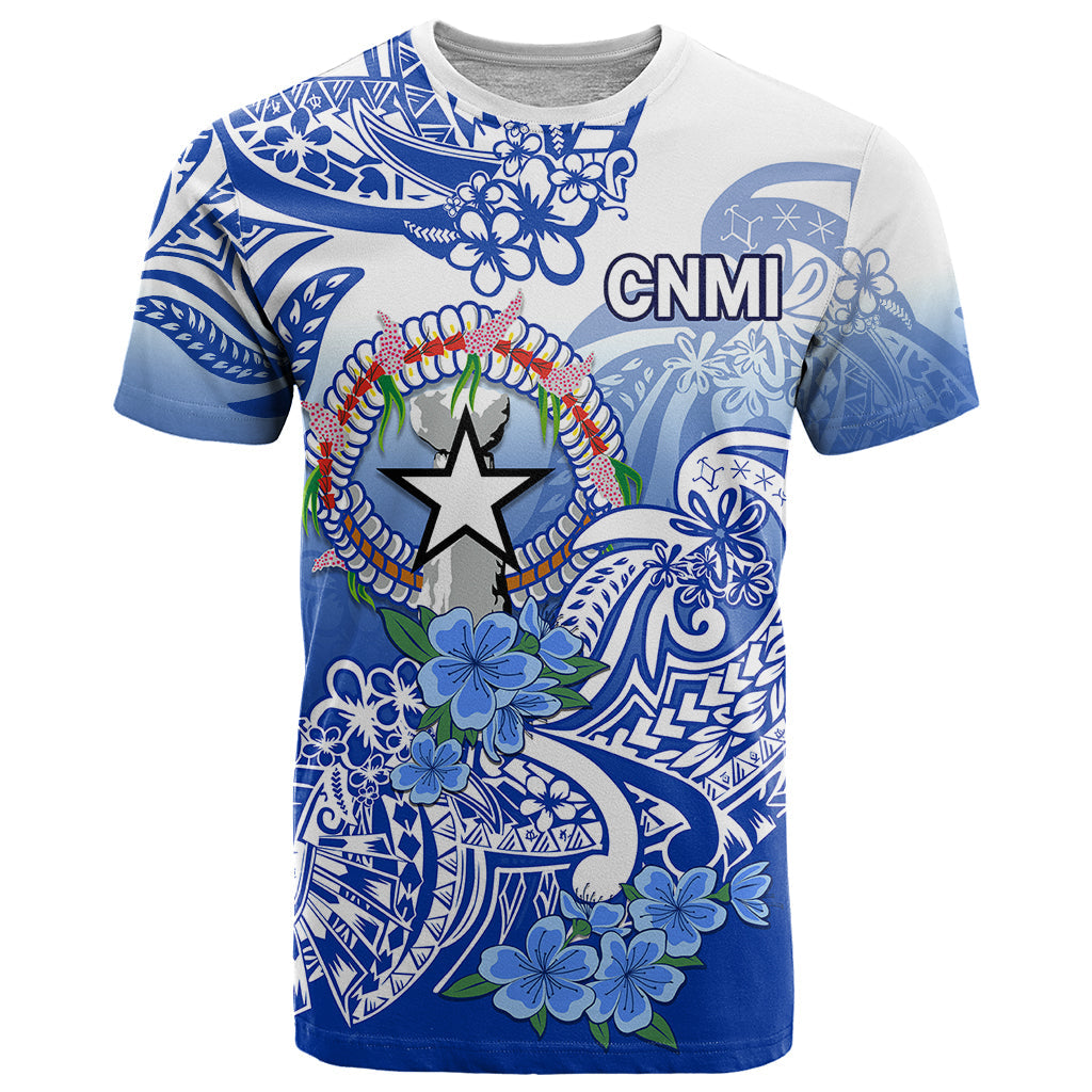 Northern Mariana Islands T Shirt Polynesian Floral Tribal
