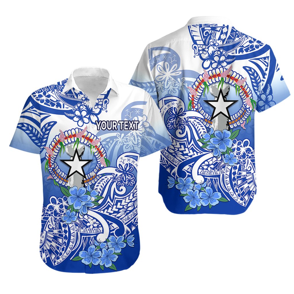 Custom Personalised Northern Mariana Islands Hawaiian Shirt Polynesian Floral Tribal
