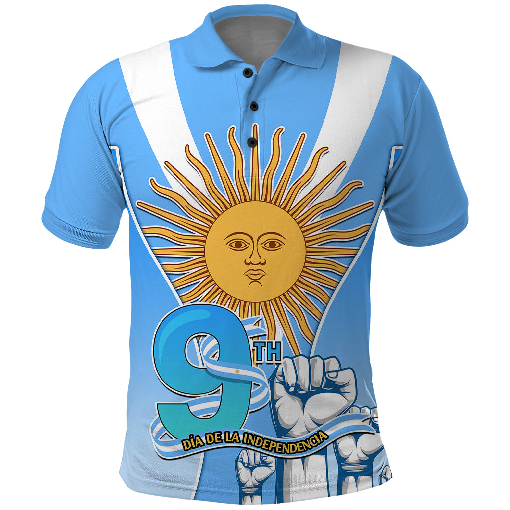 Custom Argentina Polo Shirt Independence Day