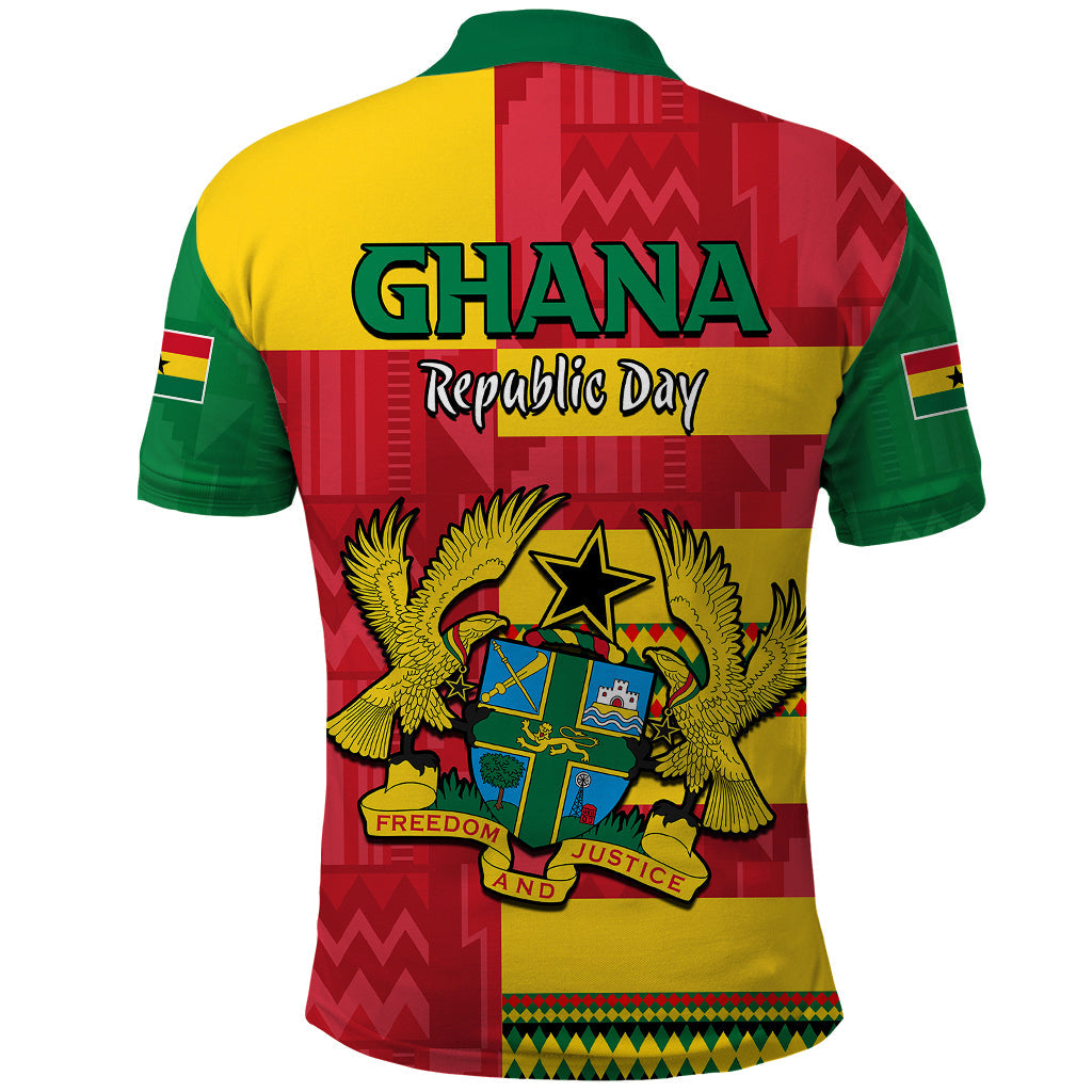 Ghana Polo Shirt Republic Day - African Kitenge Style