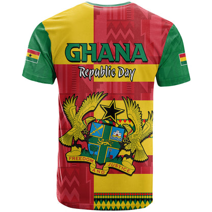 Ghana T Shirt Republic Day - African Kitenge Style
