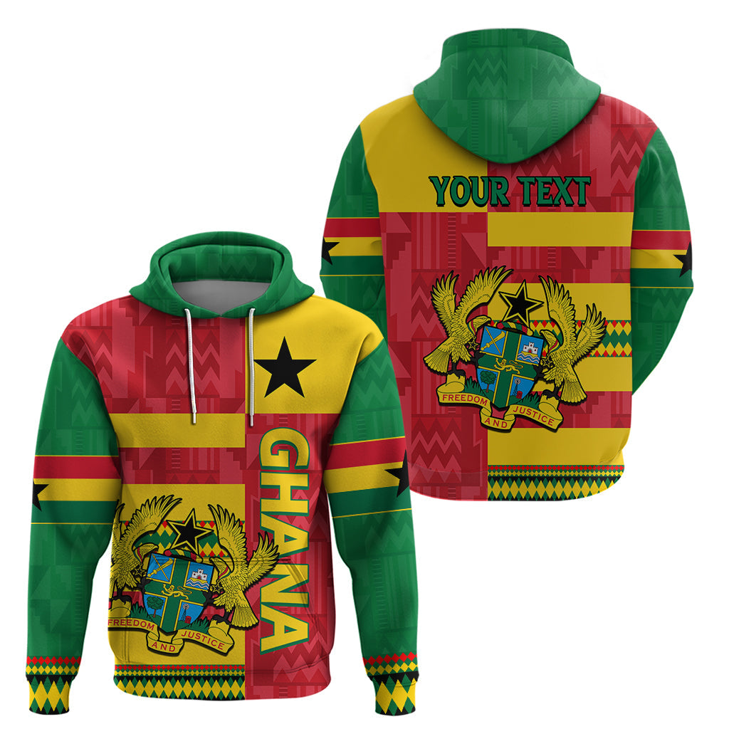 Custom Ghana Hoodie Republic Day African Kitenge Style