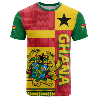 Custom Ghana T Shirt Republic Day - African Kitenge Style