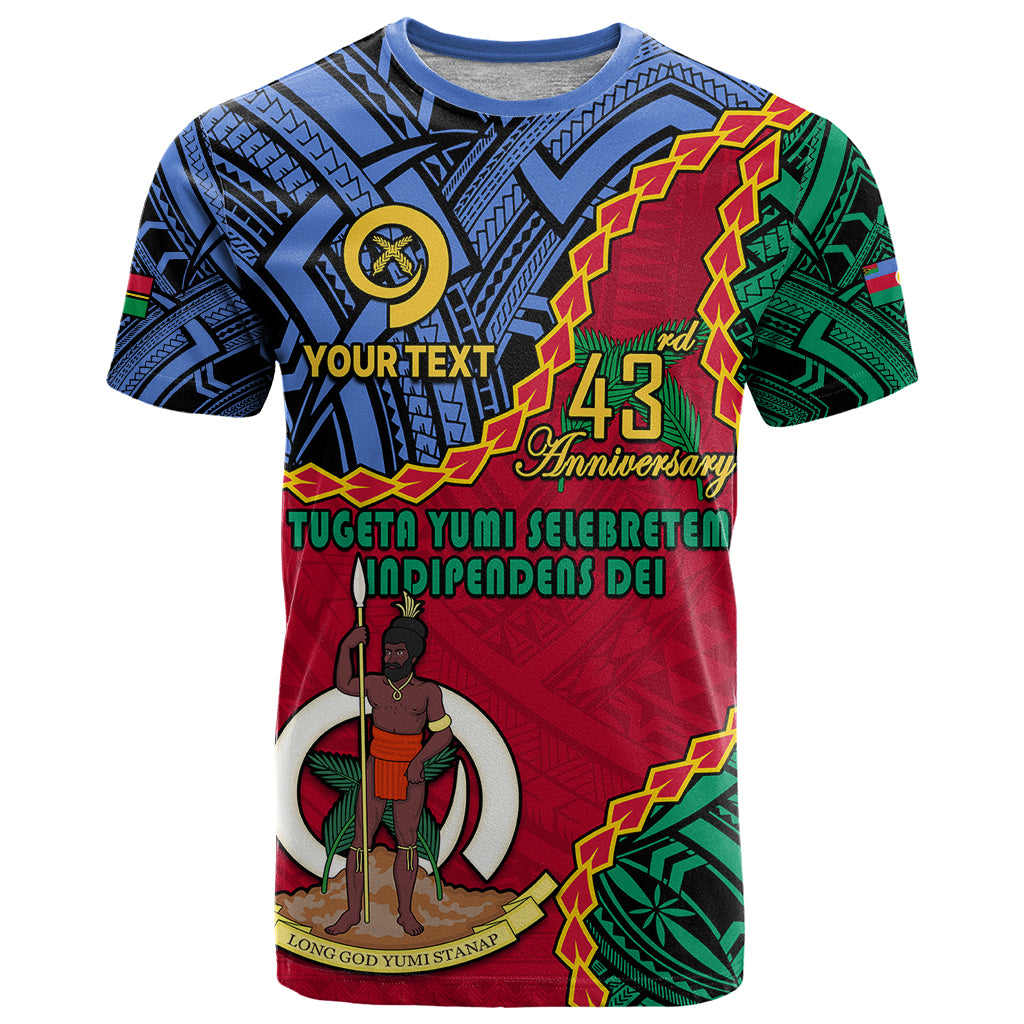 Personalised Shefa Province 43rd Anniversary Vanuatu T Shirt Tugeta Yumi Selebretem Indipendens Dei