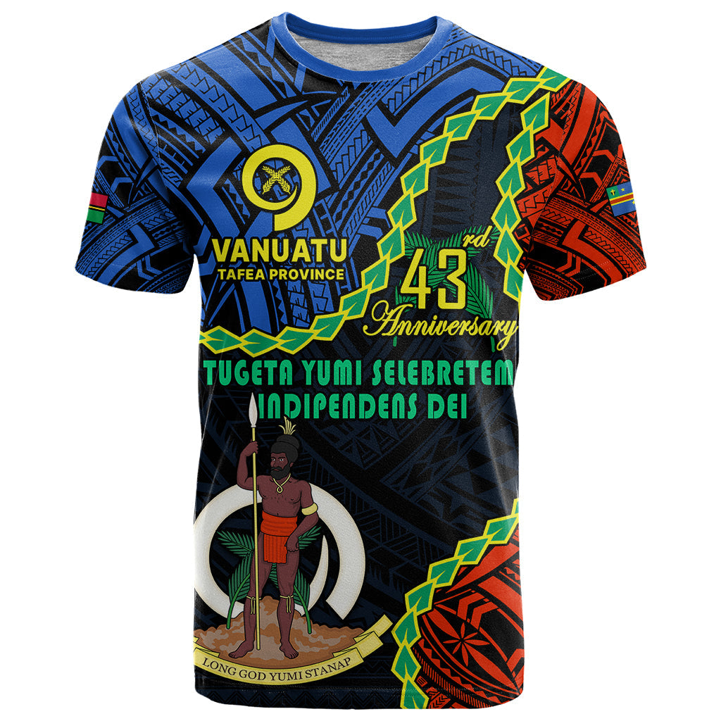 Polynesian Tafea Province 43rd Anniversary Vanuatu T Shirt Tugeta Yumi Selebretem Indipendens Dei