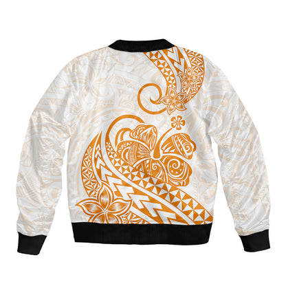 Polynesian Bomber Jacket Tribal Tattoo Gold Screen Color