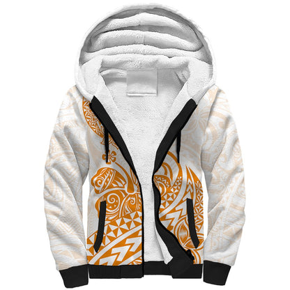 Polynesian Sherpa Hoodie Tribal Tattoo Gold Screen Color