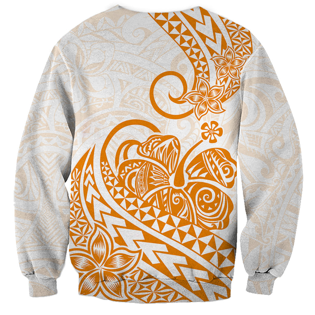 Polynesian Sweatshirt Tribal Tattoo Gold Screen Color