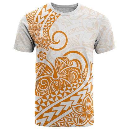 Polynesian T Shirt Tribal Tattoo Gold Screen Color