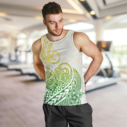 Polynesian Men Tank Top Tribal Tattoo Gradient 01 Screen Color