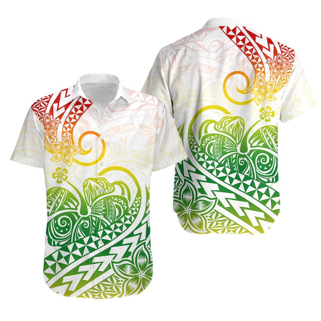 Polynesian Hawaiian Shirt Tribal Tattoo Gradient 02 Screen Color