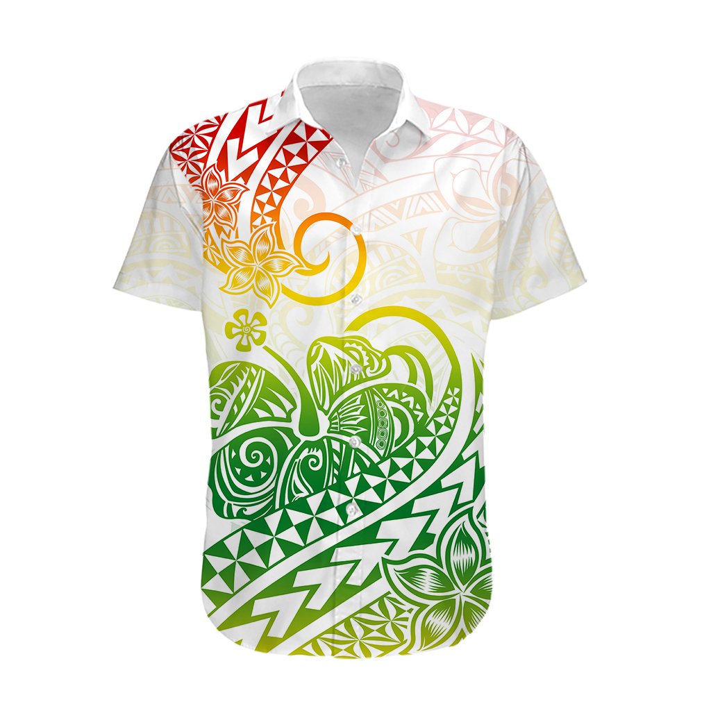 Polynesian Hawaiian Shirt Tribal Tattoo Gradient 02 Screen Color