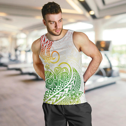Polynesian Men Tank Top Tribal Tattoo Gradient 02 Screen Color
