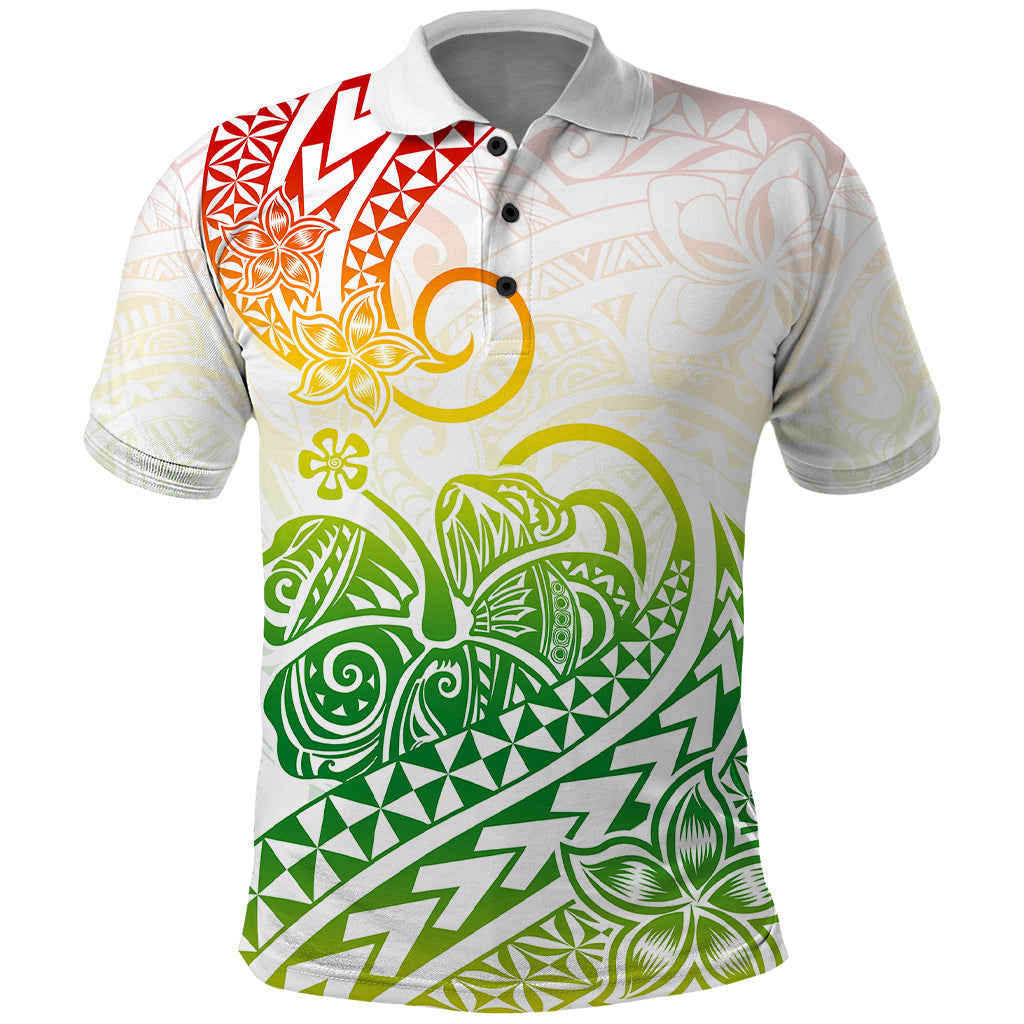 Polynesian Polo Shirt Tribal Tattoo Gradient 02 Screen Color