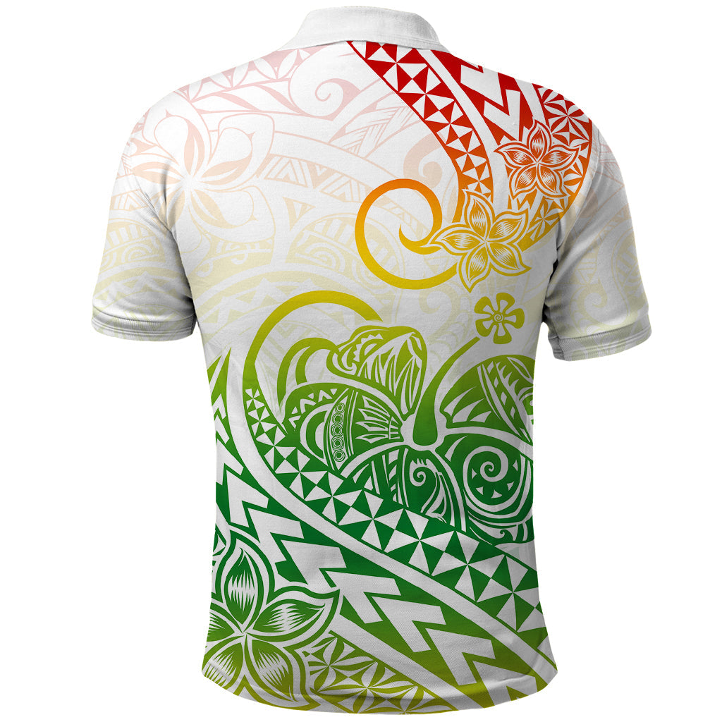 Polynesian Polo Shirt Tribal Tattoo Gradient 02 Screen Color