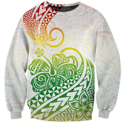 Polynesian Sweatshirt Tribal Tattoo Gradient 02 Screen Color