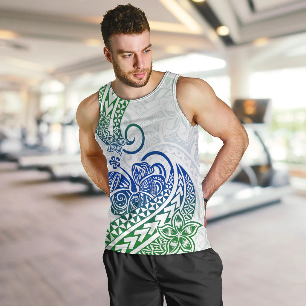 Polynesian Men Tank Top Tribal Tattoo Gradient 03 Screen Color