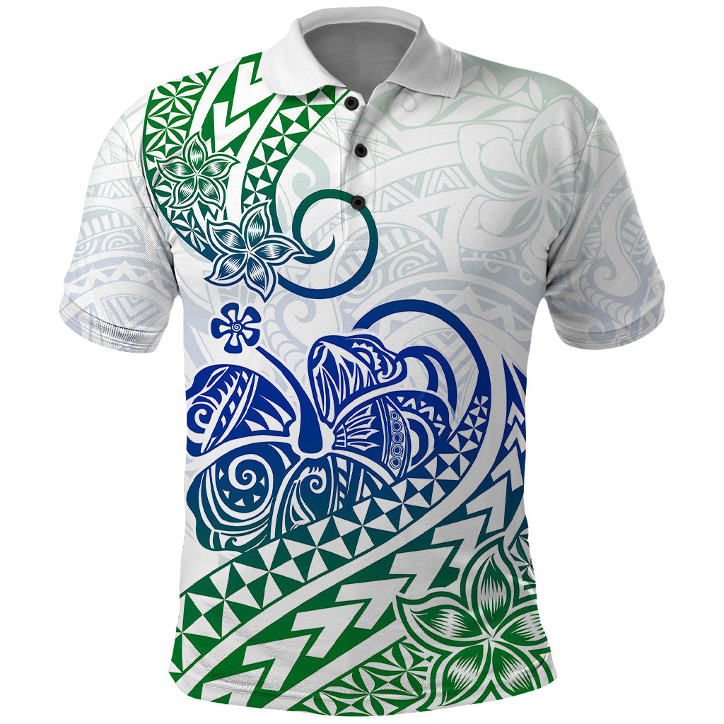 Polynesian Polo Shirt Tribal Tattoo Gradient 03 Screen Color