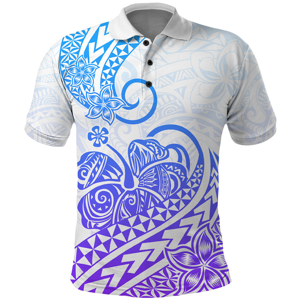 Polynesian Polo Shirt Tribal Tattoo Gradient 04 Screen Color
