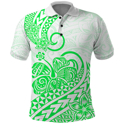 Polynesian Polo Shirt Tribal Tattoo Green Screen Color
