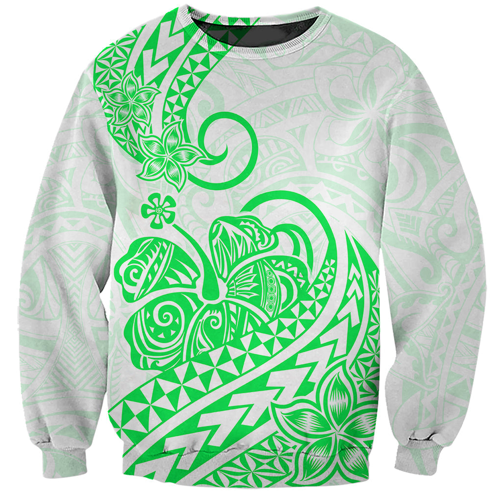 Polynesian Sweatshirt Tribal Tattoo Green Screen Color