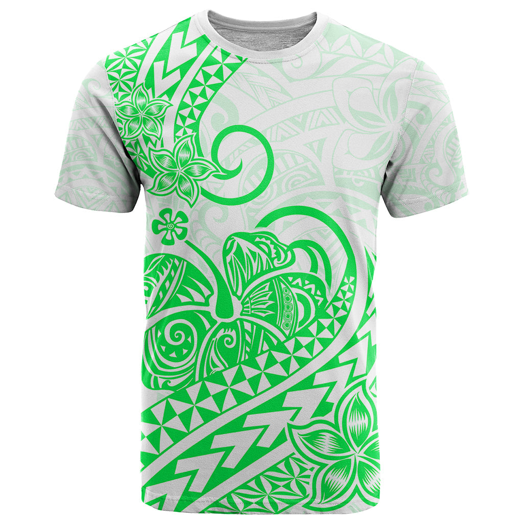 Polynesian T Shirt Tribal Tattoo Green Screen Color
