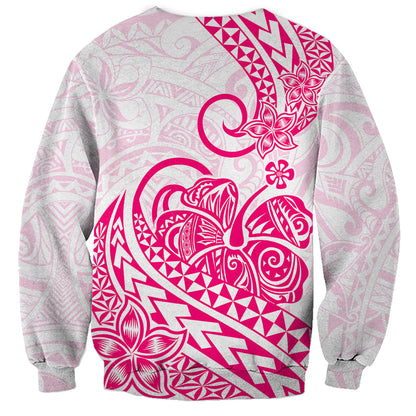 Polynesian Sweatshirt Tribal Tattoo Pink Screen Color