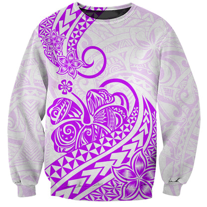Polynesian Sweatshirt Tribal Tattoo Purple Screen Color