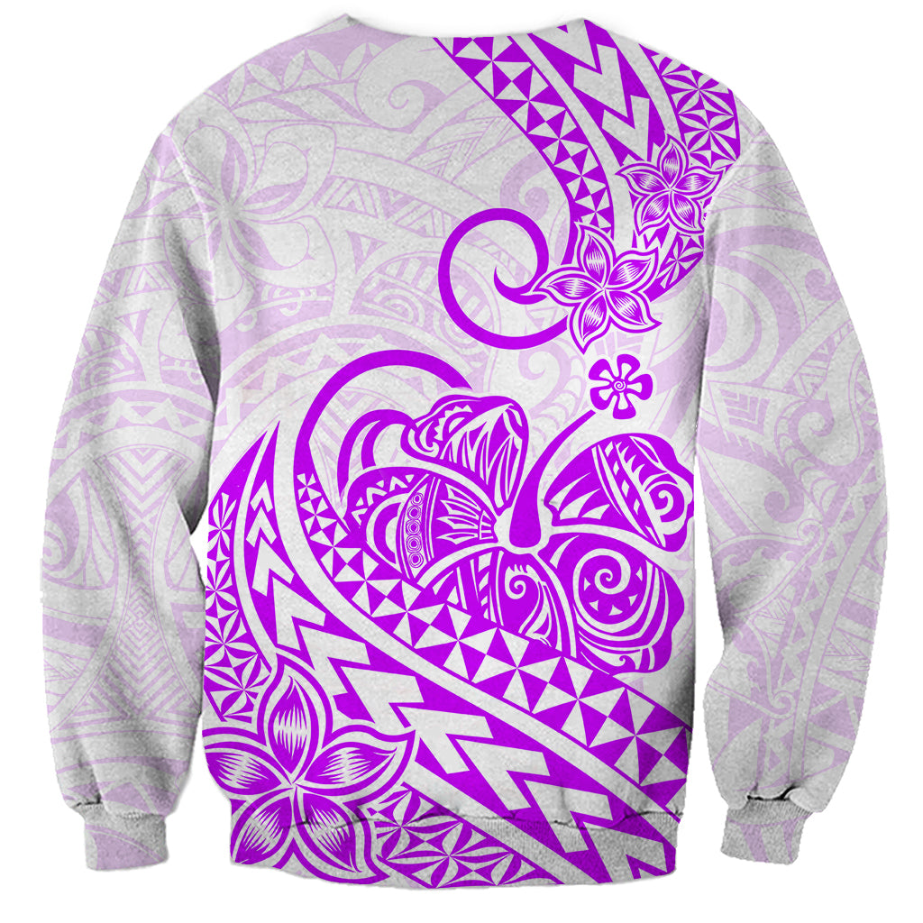 Polynesian Sweatshirt Tribal Tattoo Purple Screen Color