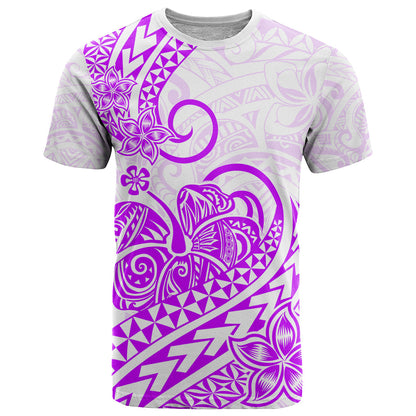 Polynesian T Shirt Tribal Tattoo Purple Screen Color