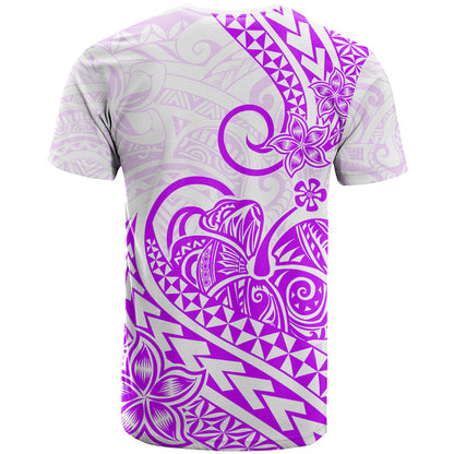 Polynesian T Shirt Tribal Tattoo Purple Screen Color