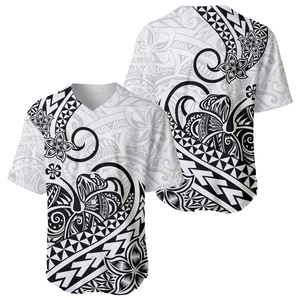 Polynesian Baseball Jersey Tribal Tattoo Black Screen Color