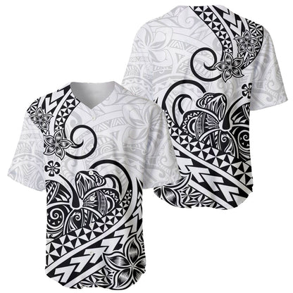 Polynesian Baseball Jersey Tribal Tattoo Black Screen Color