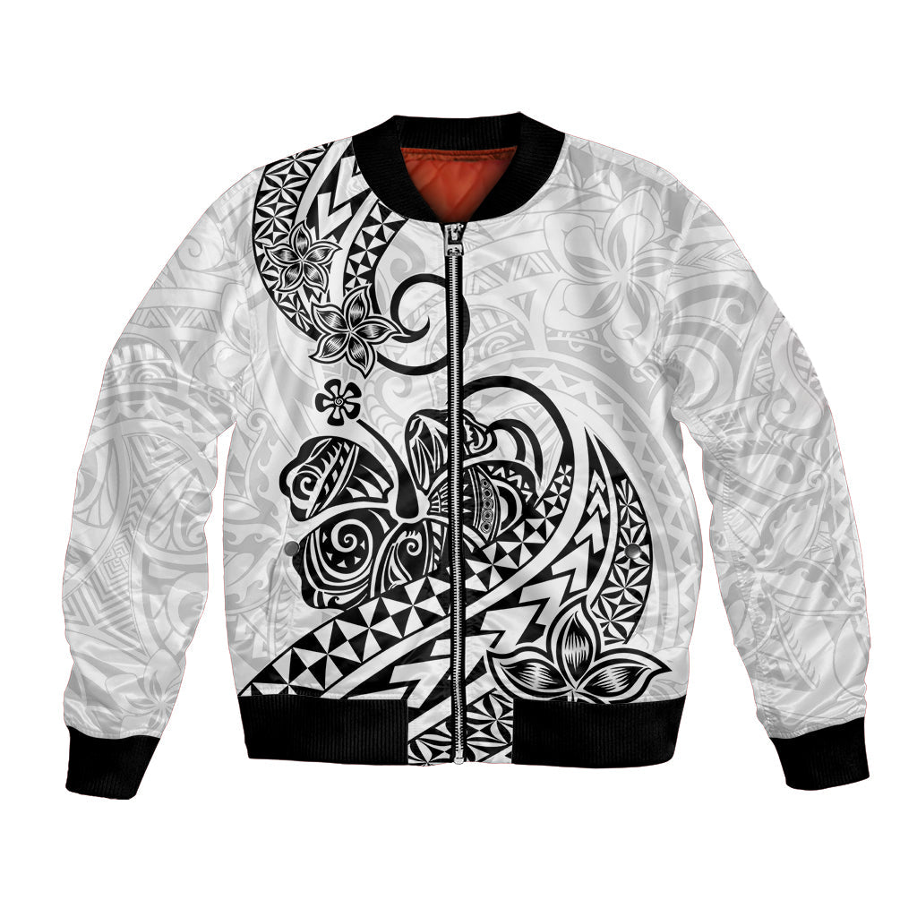 Polynesian Bomber Jacket Tribal Tattoo Black Screen Color