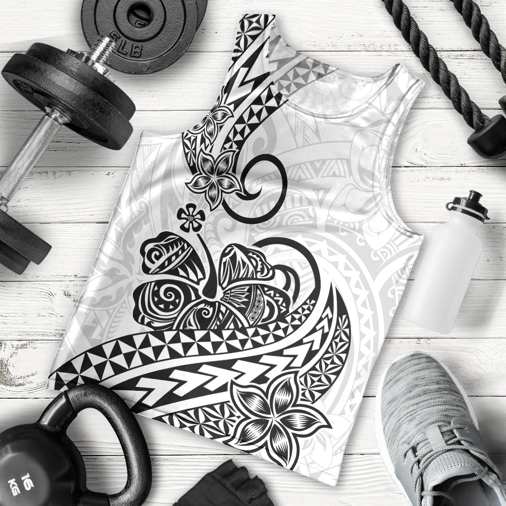 Polynesian Men Tank Top Tribal Tattoo Black Screen Color