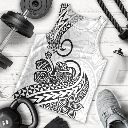 Polynesian Men Tank Top Tribal Tattoo Black Screen Color
