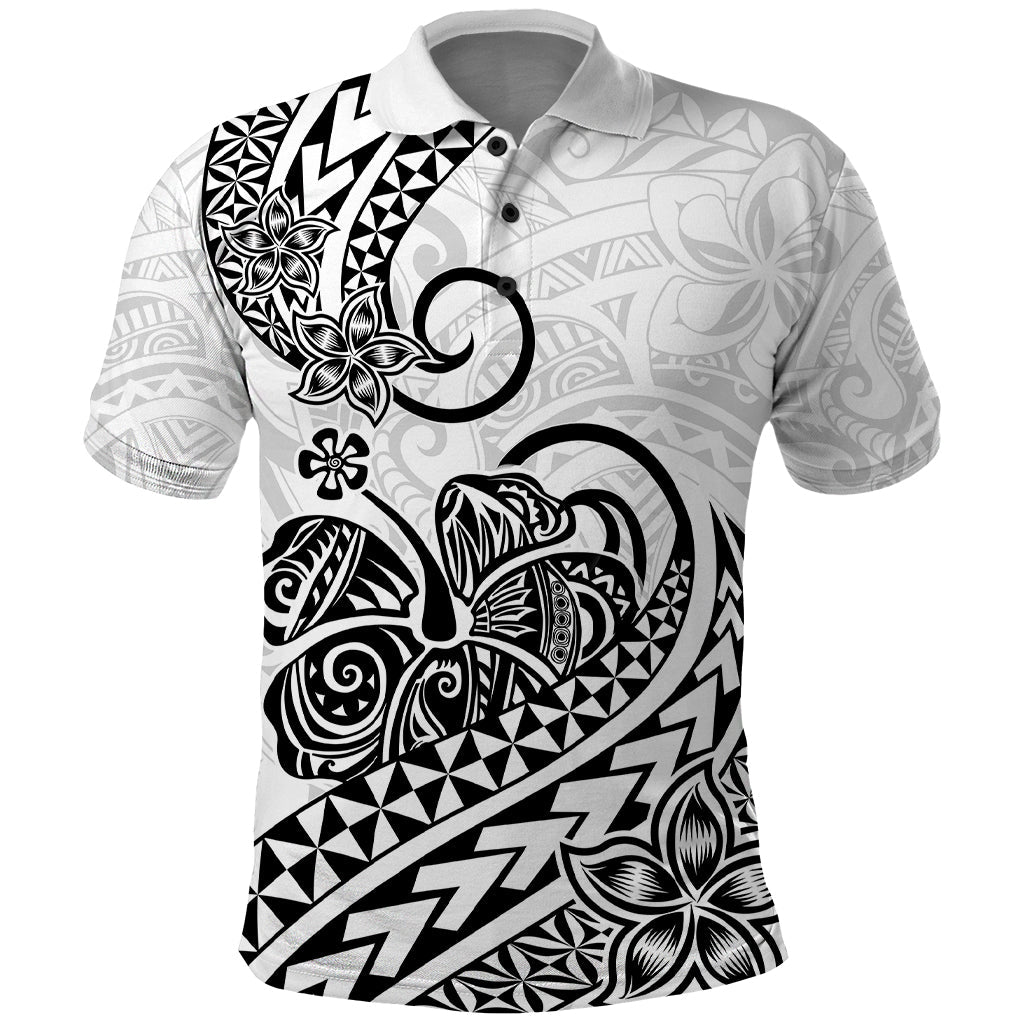 Polynesian Polo Shirt Tribal Tattoo Black Screen Color