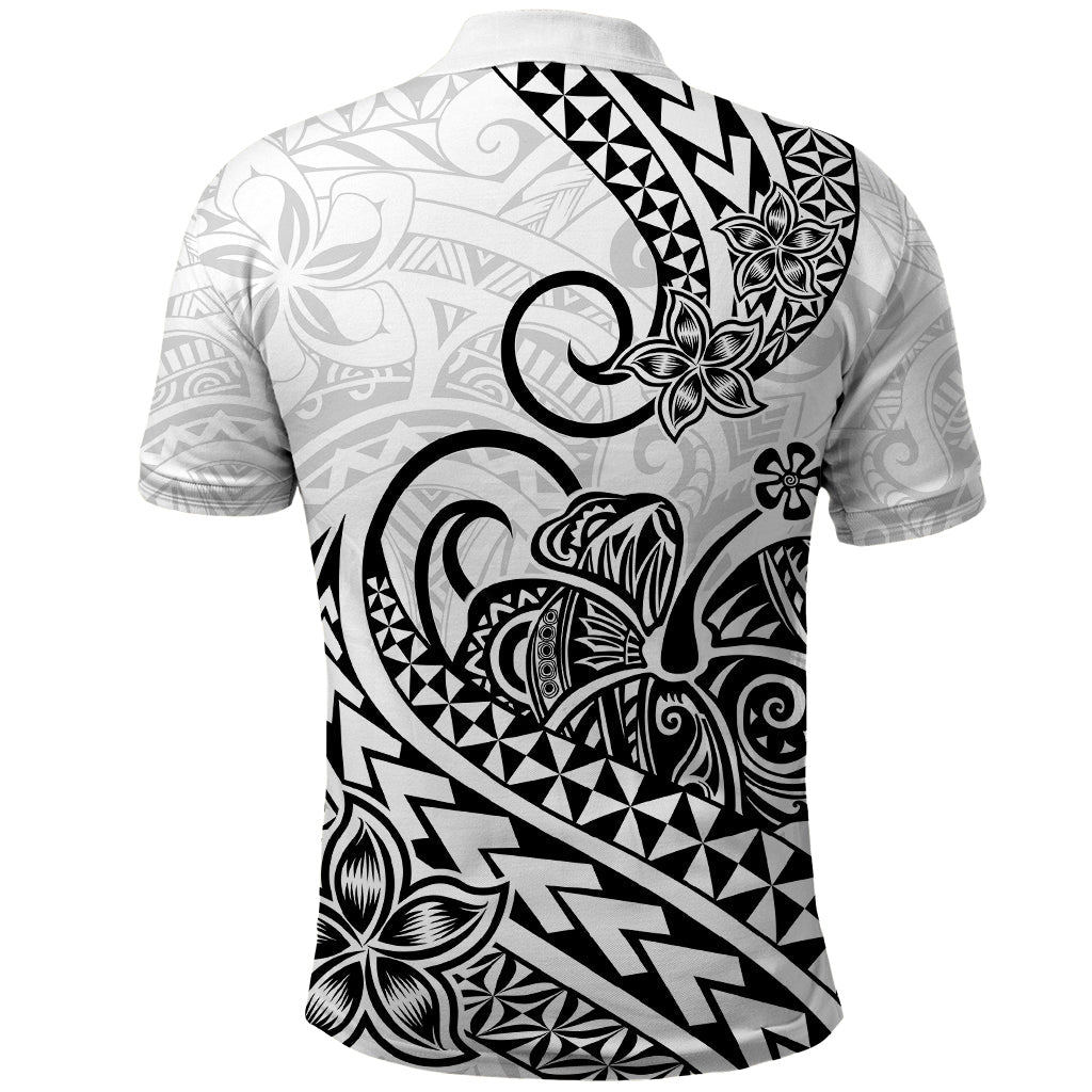Polynesian Polo Shirt Tribal Tattoo Black Screen Color