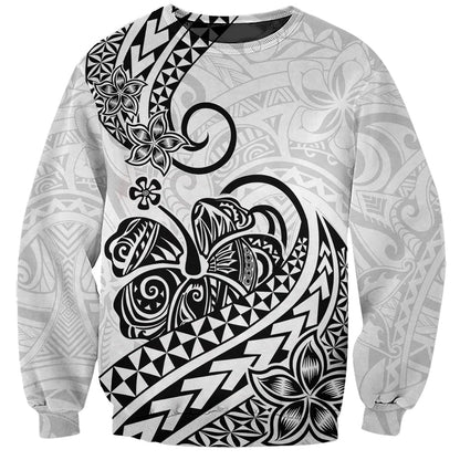 Polynesian Sweatshirt Tribal Tattoo Black Screen Color