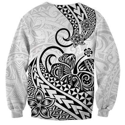 Polynesian Sweatshirt Tribal Tattoo Black Screen Color