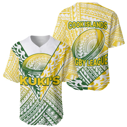 The Kuki's Cook Islands Rugby Baseball Jersey Be Unique Vibe White