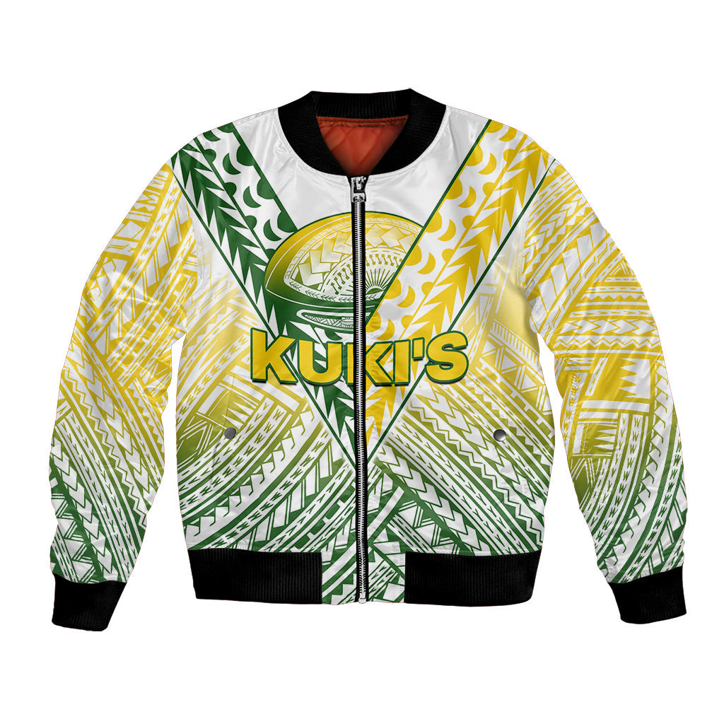 The Kuki's Cook Islands Rugby Bomber Jacket Be Unique Vibe White