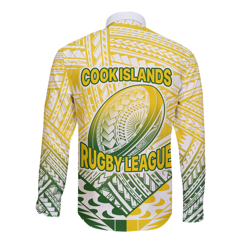 The Kuki's Cook Islands Rugby Long Sleeve Button Shirt Be Unique Vibe White
