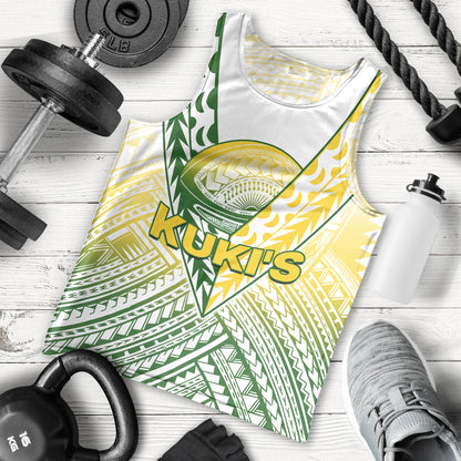 The Kuki's Cook Islands Rugby Men Tank Top Be Unique Vibe White